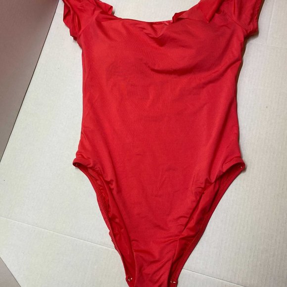 NWT Trina Turk Pop Red One-Piece Swimsuit - Picture 4 of 4